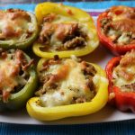 how to make stuffed bell pepper with beef and cheese